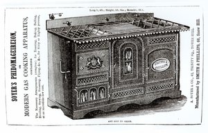 Phidomageireion di Soyer o moderno apparecchio di cottura a gas da English School